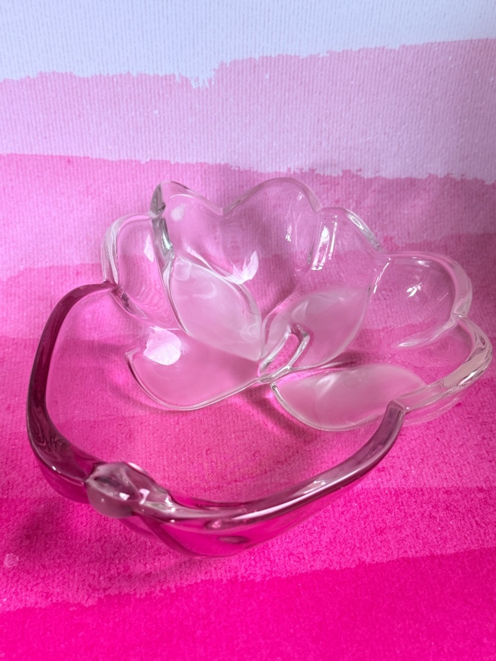 VINTAGE WALTHERGLAS Lead Crystal Apple Dish